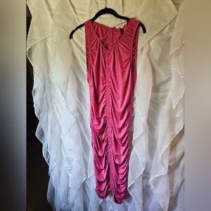 Love, Whit By Whitney - Pink Ruched Body Con Dress - Super Sexy